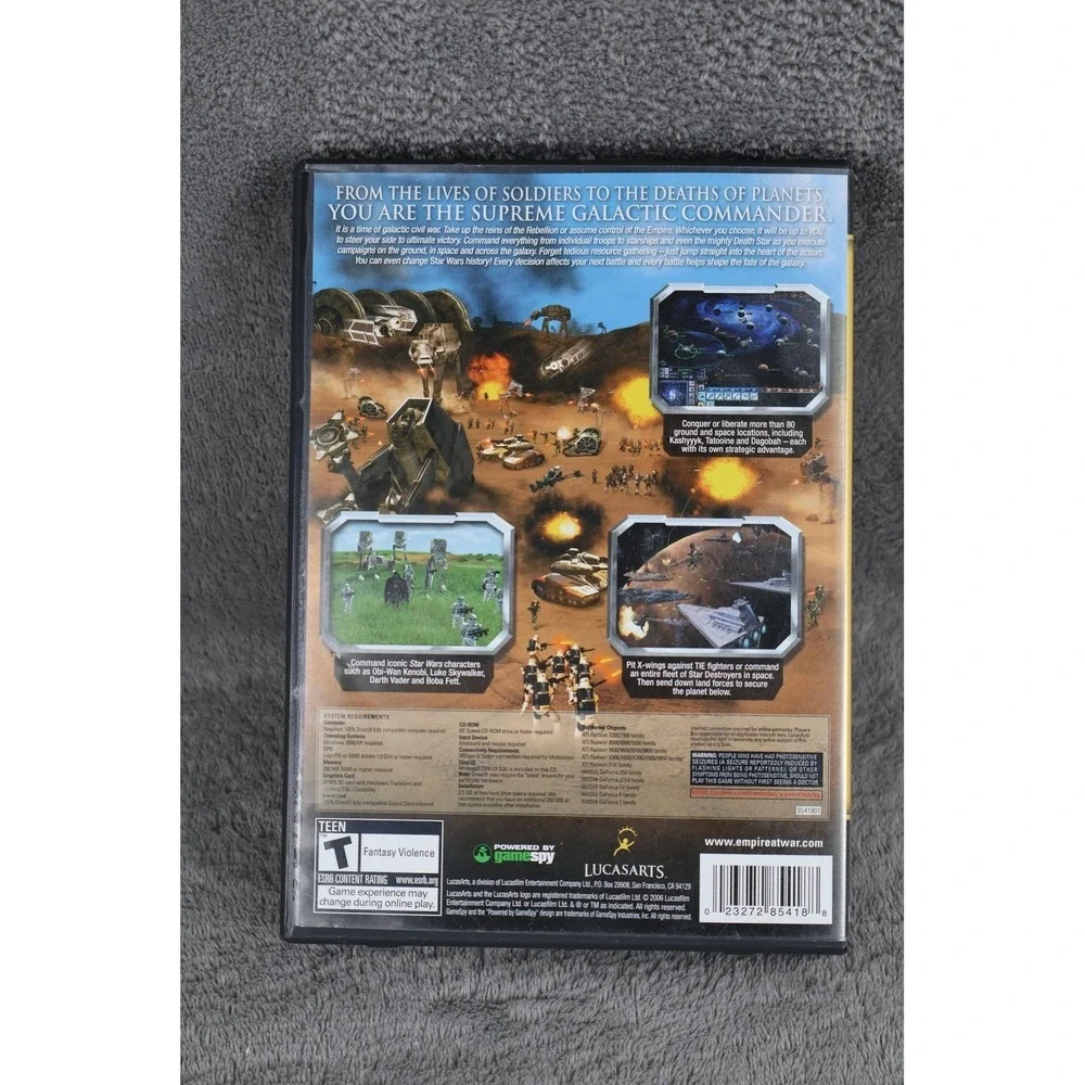 Star Wars Empire at War Forces of Corruption PC Game 2006 LucasArts RTS Big Box‎